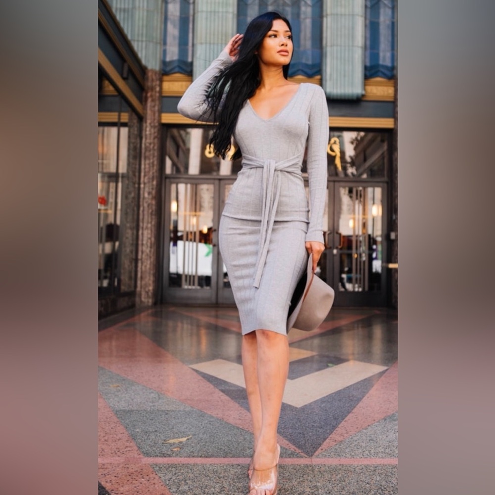 NWT’S HERA COLLECTION BODYCON KNIT TIE DRESS!